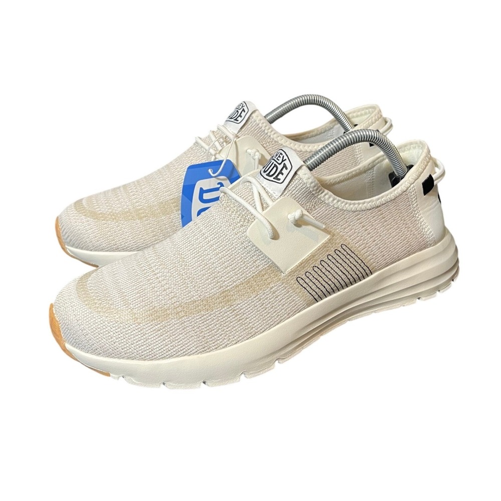 Hey Dude Sirocco M Sneakers Mens 11 White Knit Lightweight Slip On Shoes